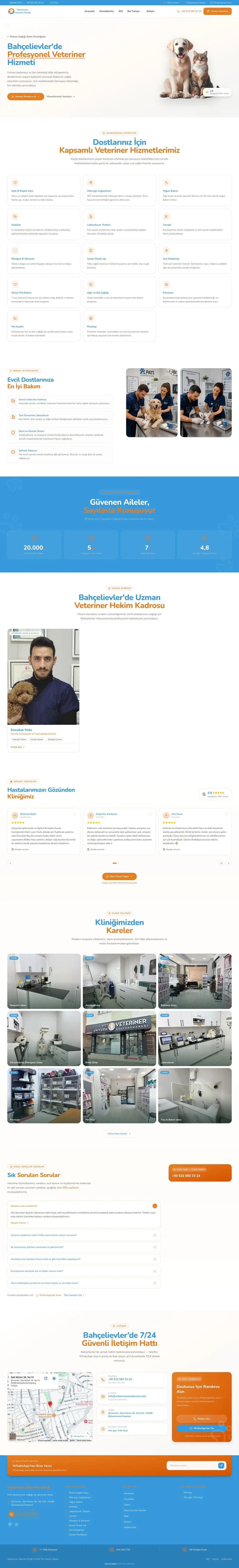 Vetuniverse Veteriner Kliniği sitesi